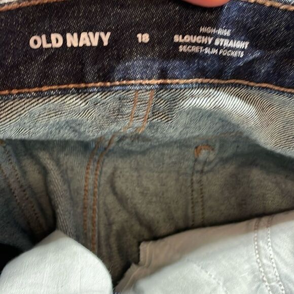 Old Navy High Rise Slouchy Straight Secret Slim Pockets size 18 plus size - Picture 5 of 9